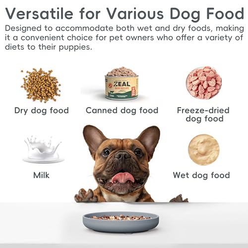 Slow Feeder Dog Bowls, Silicone Slow Feeder for Dogs & Puppies, Dog Puzzle Bowl with Suction Cup for Anxiety Relief, Slow Eating, Dishwasher Fit, for All Breed, Grey - color: MIST