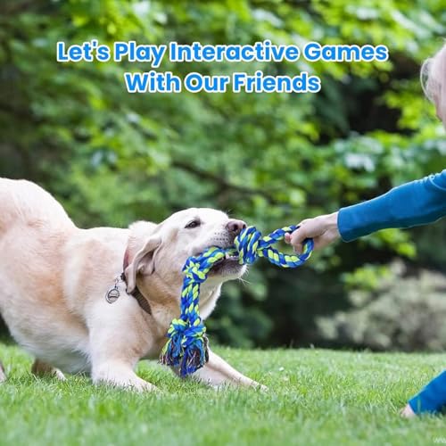 Feeko Dog Rope Toys for Large Breed Aggressive Chewers, Tough Chew Dog Toys