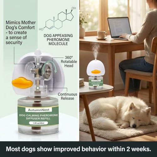 8-in-1 Dog Calming Diffuser Kit, 2 Plug-Ins & 6 Refills, 180-Day Supply - color: 8 packs - Duck Diffuser