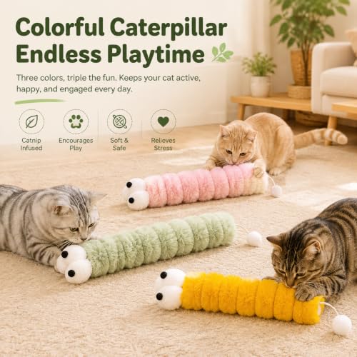 Ysenchan Cat Kicker Toy, Catnip Plush Toys for Cats, Soft Indoor Play Toys