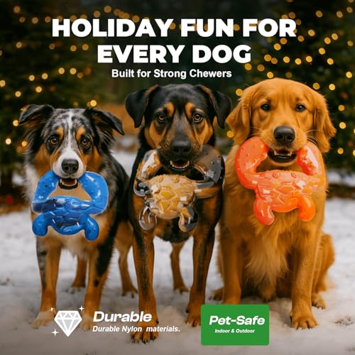 Dog Chew Toys for Aggressive Chewers – Tough Indestructible Dog Toy for Large Dogs, Durable Long-Lasting Chew Bones, Heavy Duty Interactive Dog Toys to Keep Dogs Busy & Relieve Boredom - color: Blue Black