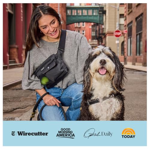 Cleverpup Walk & Train 2-in-1 Dog Walking Bag - Hands-Free, Sand - color: Sand