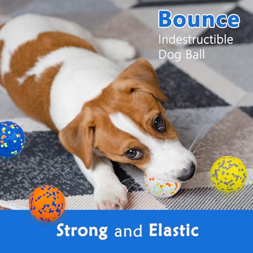 E-TPU Dog Balls, Tough High-Bounce Floating Fetch Toys, 2 Sizes - color: White & Orange (2-Pack), size: Small (2.5" diameter)