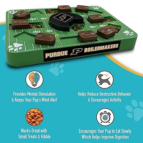 Pets First NCAA Purdue Boilermakers Interactive Dog Treat Puzzle Toy - color: Purdue Boilermakers, size: Standard
