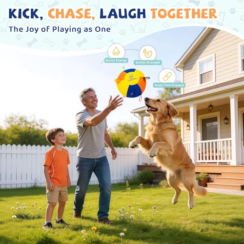 Small Herding Ball for Dogs, 9.8" Dog Soccer Ball with Straps - size: 10"