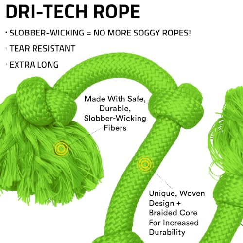 Playology Tug Rope Dog Toys for Large Breeds - Mega, Sweet Potato Scent - size: Mega, style: Sweet Potato