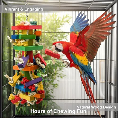 GPY Bird Toys for Parrot, Large Parrot Toys for Cage Macaws Cockatoos - color: Colorful