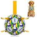 Dog Soccer Ball with Straps, 6 Inch for Small and Medium Dogs, A - color: Yellow