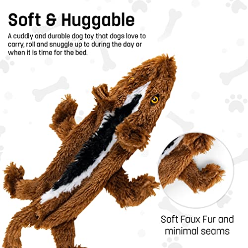FGA MARKETPLACE Duck-Squirrel Flat NO Stuffing NO Squeak Plush Dog Toy, Funny Style Will Entertain Your Pet for Hours, Recommended for Small and Medium Dog 21 INCH Long - color: DUCK CHIPMUNK