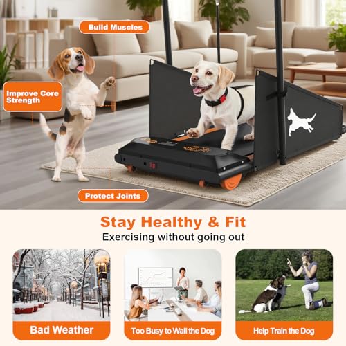 Dog Treadmill for Small and Medium Dogs, Pet Pacer Treadmill with Incline, Remote Control, 2.5HP Quiet Motor, 12 Training Programs, Cushioned Running Belt