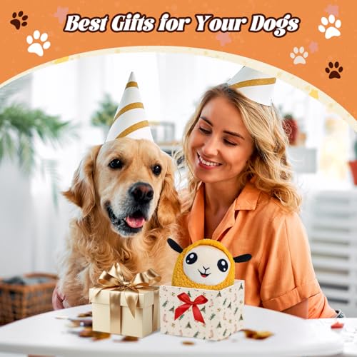 Interactive Moving Dog Toys, 2026 Upgraded Jumping Squeaky Moving Dog Ball, Rechargeable Plush Chew Toys for Small/Medium/Large Dogs to Keep Them Busy (Orange)
