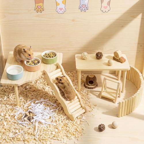 Breezehug 4 Pcs Hamster Cage Accessories Hamster Platform Toy, Climber - style: Climber