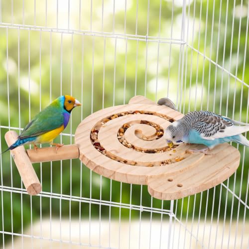 Foraging Toys for Birds Bird Foraging Toys with Perch to Reduce Seed Mess