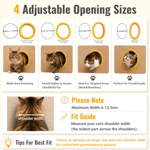Cat Self Groomer Arch for Cardboard Boxes(Yellow | Refill) - color: Yellow
