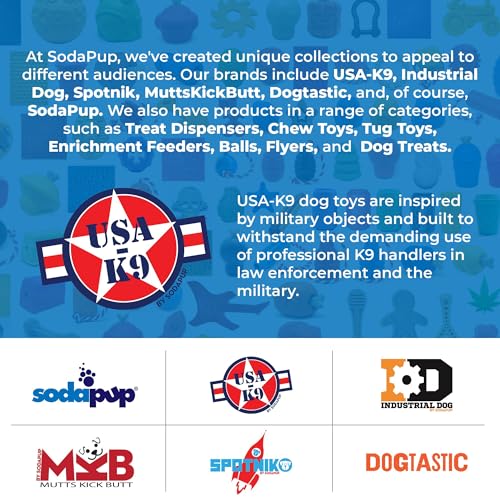 SodaPup USA K9 Stars and Stripes eMat – Durable Enrichment Feeder Lick Mat for Dogs & Cats, Non Toxic Pet Safe Food Safe Material, Made in USA, Slow Feeder for Calming & Digestive Health - color: Blue Stars and Stripes Lick Mat