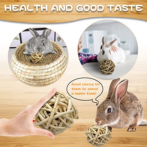 Tfwadmx 6 Pcs Small Animal Chew Ball Toy Rabbit Rolling Activity Play Balls Pet Cage Entertainment Accessories for Hamster Guinea Pigs Gerbil Chinchilla Hedgehog Teeth Grinding Gnawing