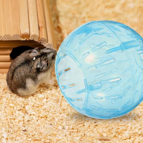 POPETPOP Hamster Exercise Ball, 3PCS 3.54inch Plastic, Running Toys for Small Animals, Reduce Boredom & Increase Activity, Random Color