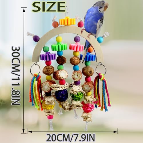Corn cob and wooden mango combination natural wooden parrot chew toy