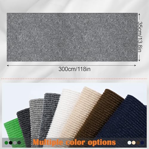 Cat Scratch Furniture Protector - 118" x 13.8" Trimmable Self-Adhesive Cats Claws Scratch Pads, DIY Cat Climbing Couch Protector for Scratch Post Cat Tree Replacement Indoor (Light Gray) - color: Light Gray, size: 13.8" x 118"