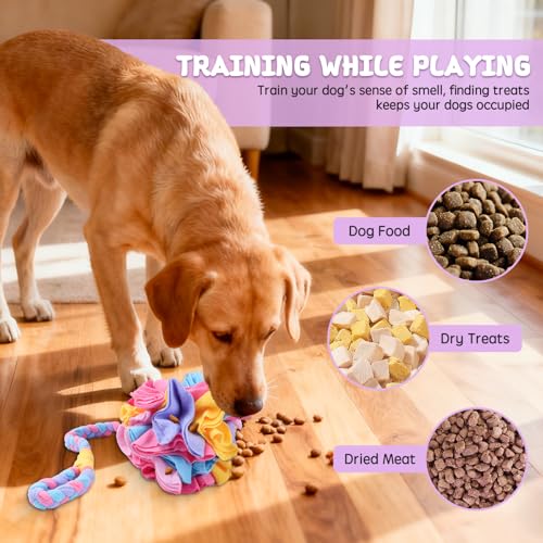 Snuffle Ball Dog Rope Toy, Tug of War Rope Toys for Small Medium Dogs, Interactive Dog Chew Toys Puppy Training Pull Toy for Exercise & Interactive Play Games (Blue) - color: Blue