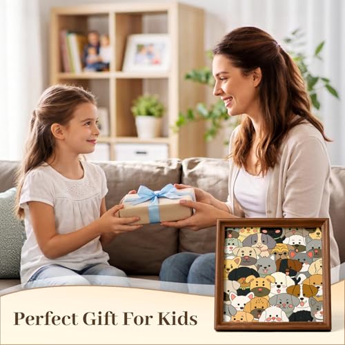 DIY Colorable Wooden Dog Puzzle Frame, Arts and Crafts Kits Toys for Kids - color: Dog