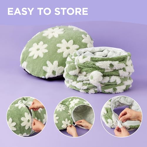Lesure Donut Cute Jacquard Cat Tunnel Bed Kitten Toys for Puppy Bunny - color: Flower Garden Green, size: Standard (33.5"L x 33.5"W x 10"H)