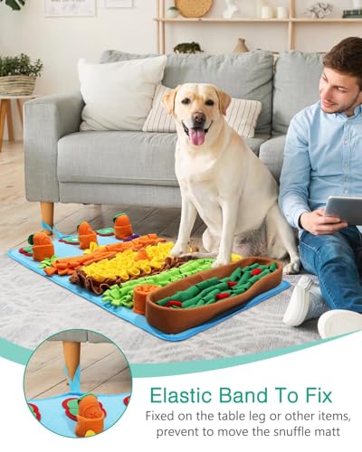 ORIA Snuffle Mat for Dogs, 4 Squeaky Carrots, Machine Washable, 32''x20'' - size: 32x20 inch
