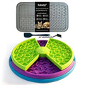 Slow Feeder Dog Bowl 3-Level Interactive Puzzle Feeder - color: Grey