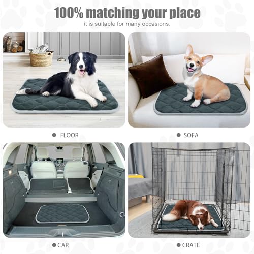 furrybaby Dog Bed Mat Crate Pad, Anti-Slip Bottom Machine Washable Pet Pad - size: 36.0"L x 23.0"W x 0.7"Th