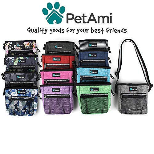 PetAmi Hands Free Dog Treat Pouch for Training and Walking, Camo Black - color: Camo Black