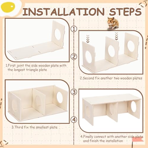 Breezehug 4 Pcs Hamster Cage Accessories Hamster Platform Toy, Peek - style: Peek