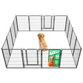 FXW Rollick Dog Playpen, Indoor, Yard & RV Camping, 40" H, 16 Panels - color: Black, size: 40"H