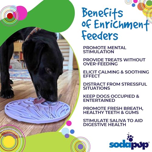 SodaPup Tulip eMat – Durable Enrichment Feeder Made in USA from Non-Toxic, Pet-Safe, Food Safe Rubber for Mental Stimulation, Avoiding Overfeeding, Fresh Breath, Digestive Health, Calming, & More - color: Tulip eMat Pastel Purple
