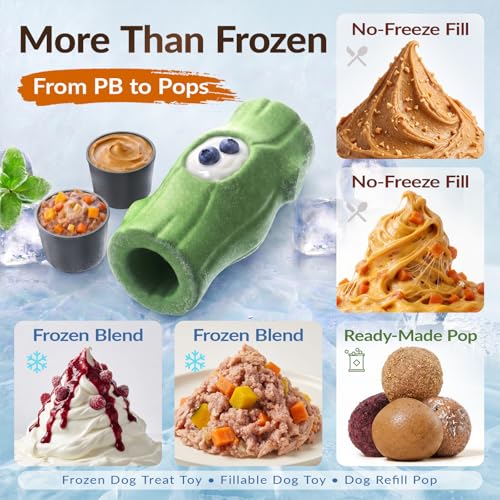 KADTC 2 Pack XXL 3-in-1 Dog Frozen Treat & Lick & Chew Toy for Large Dogs - size: XXL-2PCS