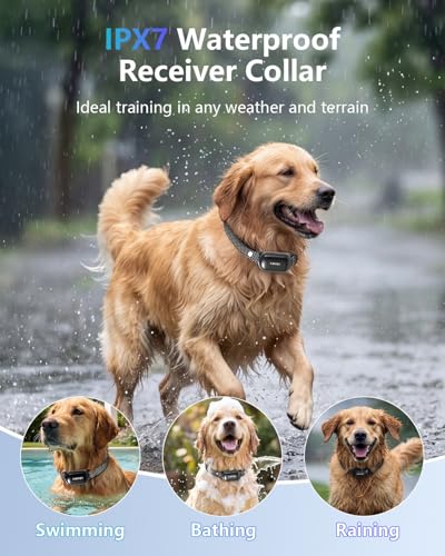 PATPET Dog Shock Collar with Remote Control - 4000FT Safe Training Collar - color: Dark Grey