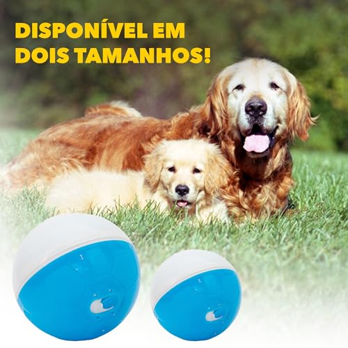 amicus Mini- Treat Dispensing Pets Toys Crazy Ball - PetsTreat Ball, Interactive Dog Feeder, Enrichment Toy for Pets Treat Dispensing, Interactive Pets Toys - Adjustable - Blue&White, 100g/3.5 oz - color: Blue & White, size: 100g