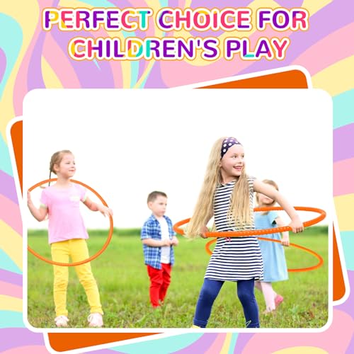 Shappy 6 Pcs Exercise Hoop Set Detachable Adjustable - color: Orange, size: 20 Inch