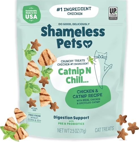 Shameless Pets Crunchy Cat Treats - Catnip N Chill, 2.5 oz - size: 2.5 Ounce (Pack of 1)
