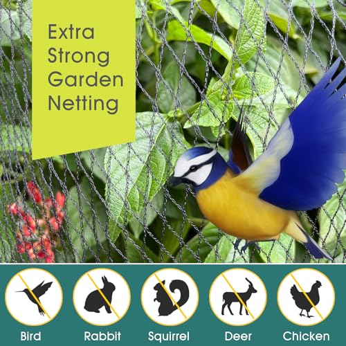 Bird Netting for Garden Protection, Anti Bird Mesh Garden Netting 28 x 30FT - size: 28 x 30 FT