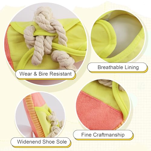 vocheer Durable Dog Chew Toy, Interactive Squeaky Shoe Toy, Yellow - color: Yellow
