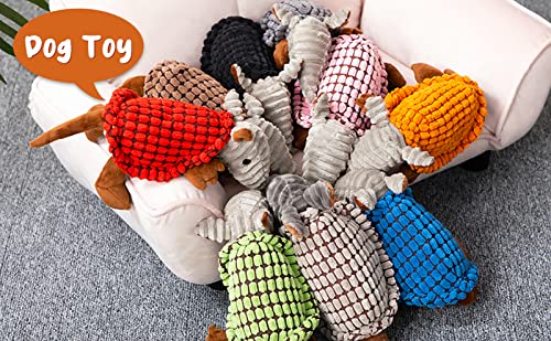 Hollypet Armadillo Squeaky Puppy Dog Toys for Small Medium Dogs, 8" - color: Dark Gray, size: 8 IN