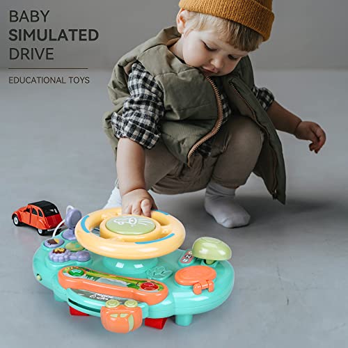 Caterbee Baby Turn and Learn Driver Steering Wheel Toys (Blue) - color: Blue