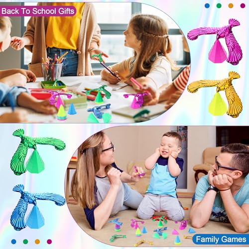 48 Pcs Balance Birds Bulk, Gravity Bird with Pyramid Combination Set