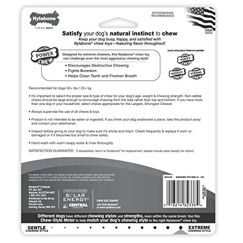 Nylabone Textured Ring Power Chew Toy for X-Large Dogs 50+ lbs - color: Textured Ring, size: X-Large