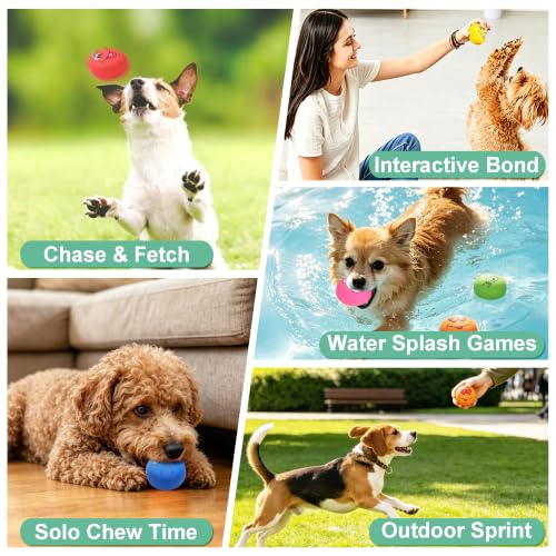 Latex Dog Chewing Squeaky Ball Toys Face Fetch Play Toy for Puppy Small Medium Pets Dog Toys (6 PCS) - color: 6 PCS