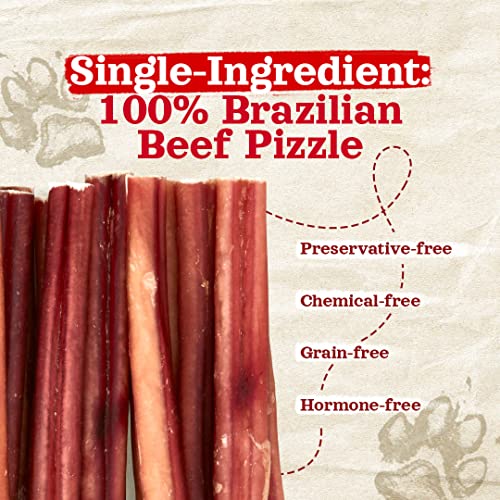 Natural Farm Odor-Free Select Bully Sticks, (12-Inch, 1-Pound), Hand Selected for Consistent Thickness, 100% Beef Pizzle Dog Chews, Fully Digestible, High Protein, Best Dental Treats - size: 12" Select - 1 Pound