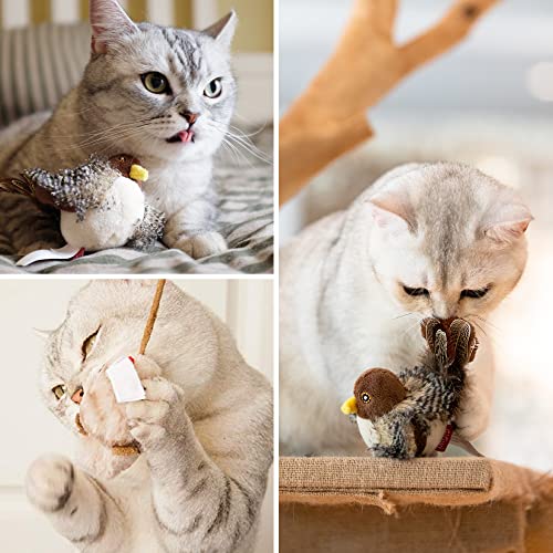 Gigwi 3 Pack Automatic Cat Toys, Interactive Squeaky Toys for Cats Inddoor - color: Bird+Mouse+Bee
