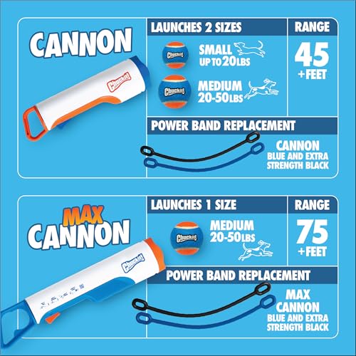 Chuckit! Cannon 16S Dog Ball Launcher, 16 Inch Size, Includes 4 Balls Total - size: Small