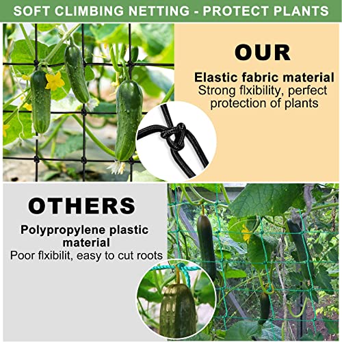 BSTPCOO 5x5 Heavy Duty Scrog Net with Hooks, Stretchy Net for Grow Tents - size: 6" Mesh-5 X 5 FT