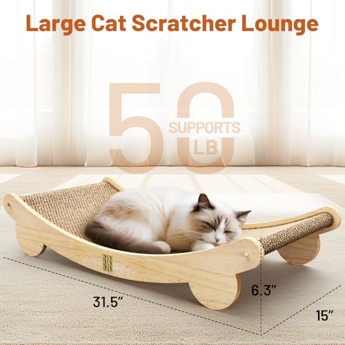 Extra Large 31.5" Cat Scratcher Bed - Sisal-Style Lounge for Indoor Cats